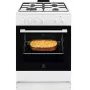 Electrolux LKG604012W vrijstaand gasfornuis met gasoven, 60 cm, wit