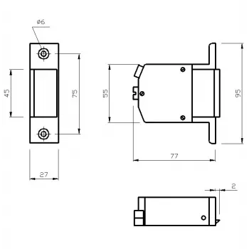ELEKTRA-PLUS R1 elektrische deuropener 24V