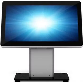 Elo Slim Self-Service Floor Stand voor POS-terminal - zwart/zilver - voor Elo 1502L, 2002L, 2202L, 2402L, I-Series ESY15i2, ESY15i5, ESY22i2, ESY22i5