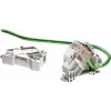 ELOTOUCH TE Connectivity AMP Netconn DIN-dinrailadapter, onbestukt, 1 keystone-slot, lichtgrijs 1711897-1