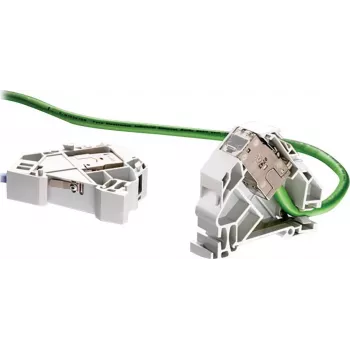 ELOTOUCH TE Connectivity AMP Netconn DIN-dinrailadapter, onbestukt, 1 keystone-slot, lichtgrijs 1711897-1