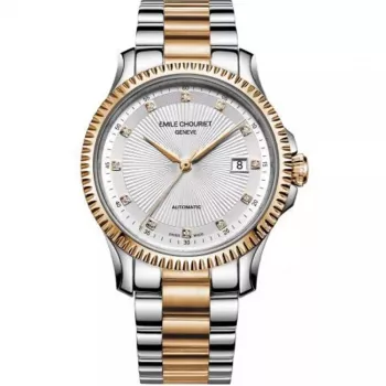 EMILE CHOURIET heren automatisch duikhorloge 40mm edelstaal zwarte wijzerplaat 081155G63223