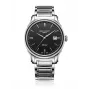 EMILE CHOURIET Zwitsers automatisch herenhorloge 40mm roestvrij staal zwarte wijzerplaat leren band 081128G62586