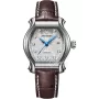 EMILE CHOURIET dames 1911 automatisch horloge 28mm zilverkleurige wijzerplaat bruine leren band