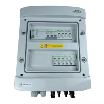 EMITER EM-1102N_DCAC PV DC/AC schakelkast hermetisch IP65 met Noark overspanningsbeveiligingen en RCD