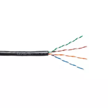 EMITER EmiterNet Outdoor UTP Cat5e kabel PVC+PE massief koper 4x2x0,5mm zwart