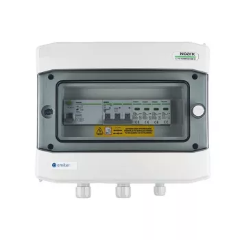 EMITER Schakelkast aangesloten AC hermetische IP65 verdeelkast met overspanningsafleider Noark Type 2, 40A 3-fasig, aardlekschakelaar type A 40A/300mA