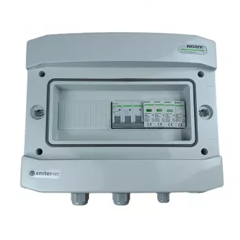 EMITER schakelinstallatie aangesloten AC hermetisch IP65 EMITTER met AC-overspanningsbeveiliging Noark Type 1+2, 40A 3-fasen