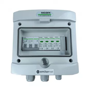 EMITER schakelinstallatie aangebouwd AC hermetisch IP65 overspanningsafleider Emitter Noark type 2, 10A 3-polig