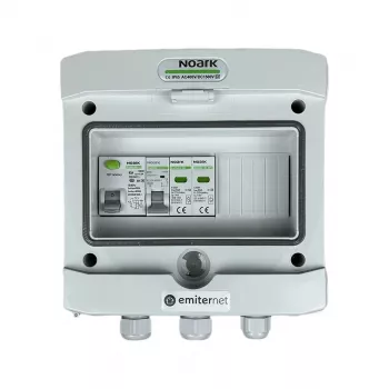 EMITER schakelinstallatie AC hermetisch IP65 met overspanningsbeveiliging AC Noark type 2, 16A 1-fasig, RCD type A 40A/300mA