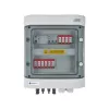 EMITER schakelkast aangesloten DCAC hermetisch IP65 EMITTER met DC-overspanningsbeveiliging Dehn 1000V Type 2, 2 x PV-string, 2 x MPPT // en AC Dehn Type 2, 16A 3-fase, RCD type A 40A/300mA