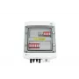EMITER schakelapparatuur Attached DCAC hermetisch IP65 EMITTER met DC-overspanningsafleider Dehn 1000V Type 2, 2 x PV-string, 2 x MPPT // og. AC Dehn Type 2, 20A 3-fasen