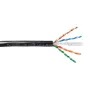 EmiterNet outdoor gelgevulde UTP Cat6 massief koperkabel, PE-mantel, zwart, 4x2x0.57 mm