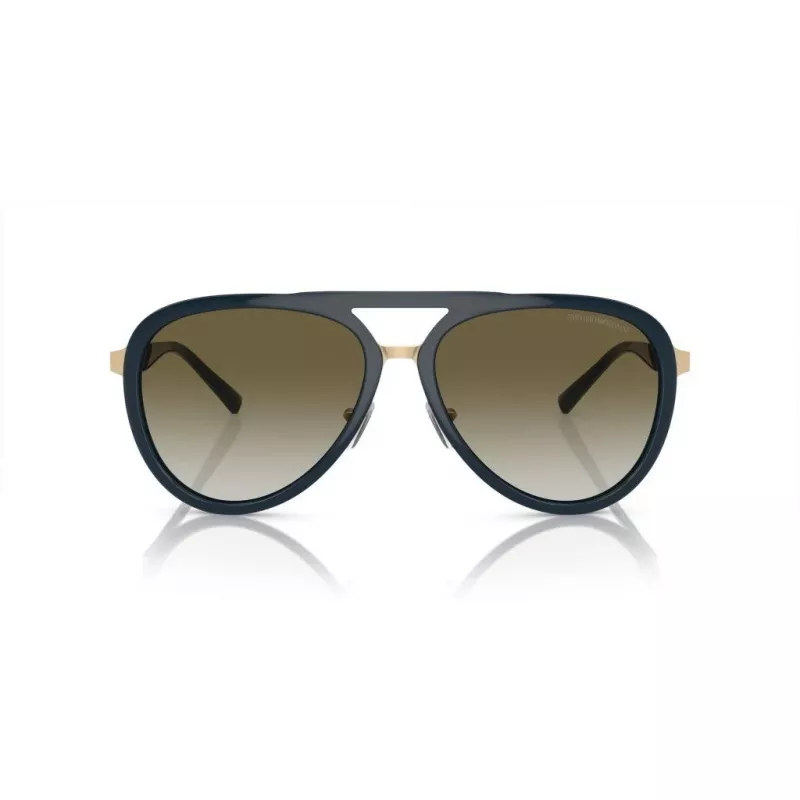EMPORIO ARMANI EA2145-33598E heren rechthoekige zonnebril mat zwart donkergrijs 59mm