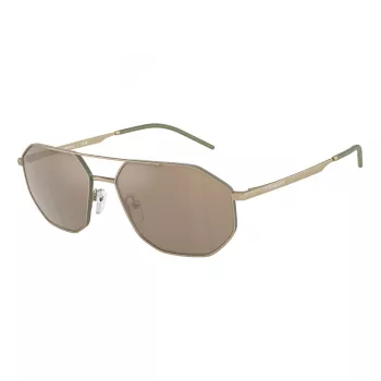 EMPORIO ARMANI EA2147-30025A zonnebril mat zwart grijs rechthoekig heren