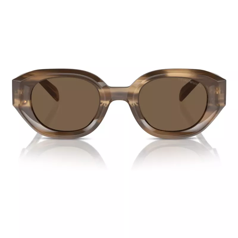 EMPORIO ARMANI EA4230U614973 rechthoekige zonnebril mat zwart donkergrijs 48mm