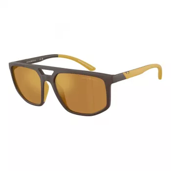 EMPORIO ARMANI EA4248U62586H heren zonnebril mat zwart grijs spiegel zilver 58mm