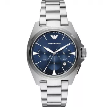 Emporio Armani Luigi heren quartz horloge AR11411 41mm zwarte wijzerplaat leren band