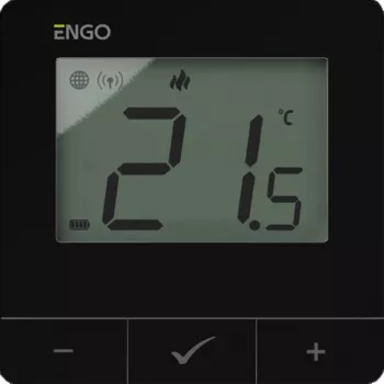 ENGO Controls E25-BATB slimme Wi-Fi-thermostaat, opbouwmontage, wit