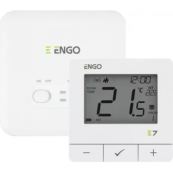 ENGO Controls E7-RFW draadloze kamerthermostaat, wit