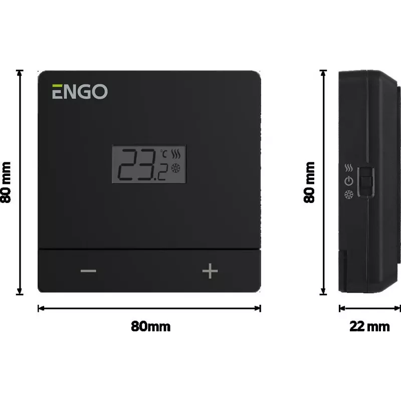 ENGO Controls EASY-230B draadloze dagprogrammeerbare ruimtethermostaat