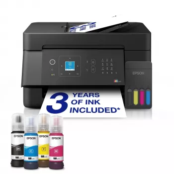 Epson EcoTank ET-4900 multifunctionele inkjetprinter - printen, scannen, kopiëren, faxen - A4 - Wi-Fi, Ethernet, USB - duplex - ADF - kleuren-LCD-touchscreen