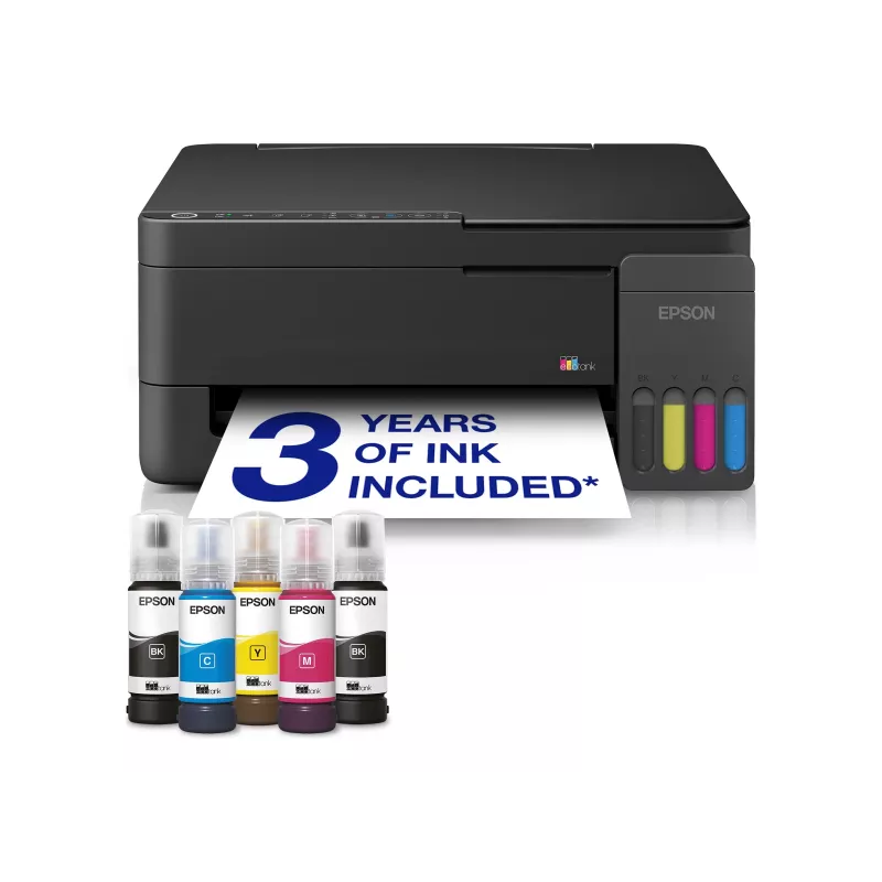 Epson EcoTank L3350 inkjet kleuren-multifunctionele printer A4 Wi-Fi zwart