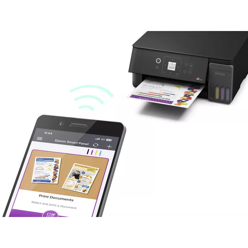 Epson EcoTank L3360 inkjet kleurenmultifunctionele printer (A4, Wi-Fi, zwart)