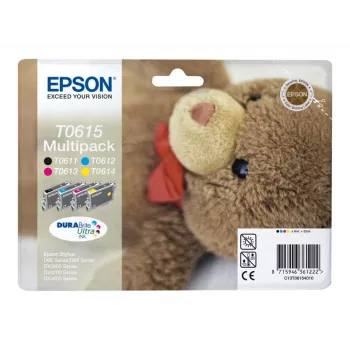 Epson T0615 Multipack Inktpatronen - 4-pack - 32 ml - Zwart, Geel, Cyaan, Magenta
