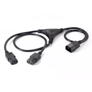 Equip 112210 stroomverdeelkabel, 1,6 m, C14 naar 2x C13, zwart