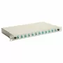 Equip 12-poorts glasvezel splicebox, LC duplex, OM3, 1U, gevuld, grijs