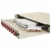 Equip 12-poorts glasvezel-lasbox, LC duplex, OM4, 1U, voorzien van connectoren, grijs