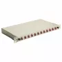 Equip 12-poorts glasvezel-lasbox, LC duplex, OM4, 1U, voorzien van connectoren, grijs