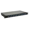 Equip 12-poorts glasvezel splicebox, LC duplex, OS2 singlemode, 1U rackmontage, uitgerust, zwart