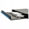 Equip 12-poorts glasvezel splicebox, LC duplex, OS2 singlemode, 1U rackmontage, uitgerust, zwart