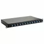 Equip 12-poorts glasvezel splicebox, LC duplex, OS2 singlemode, 1U rackmontage, uitgerust, zwart