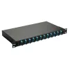 Equip 12-poorts glasvezel splicebox, SC duplex, OM3, 1U, gevuld, zwart