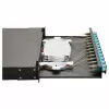 Equip 12-poorts glasvezel splicebox, SC duplex, OM3, 1U, gevuld, zwart