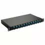 Equip 12-poorts glasvezel splicebox, SC duplex, OM3, 1U, gevuld, zwart