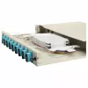 Equip 12-poorts glasvezel splicebox, SC duplex, OM3, 1U rackmontage, gevuld, grijs