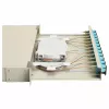 Equip 12-poorts glasvezel splicebox, SC duplex, OM3, 1U rackmontage, gevuld, grijs