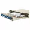 Equip 12-poorts LC duplex OS2 glasvezel splicebox, 1U rackmontage, grijs