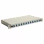 Equip 12-poorts LC duplex OS2 glasvezel splicebox, 1U rackmontage, grijs