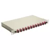 Equip 12-poorts SC duplex OM4 glasvezel splicebox, 1U, volledig uitgerust, grijs
