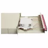 Equip 12-poorts SC duplex OM4 glasvezel splicebox, 1U, volledig uitgerust, grijs