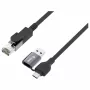 EQUIP 133101 USB-C & USB-A naar RJ45 Gigabit Ethernet-adapter, Zwart