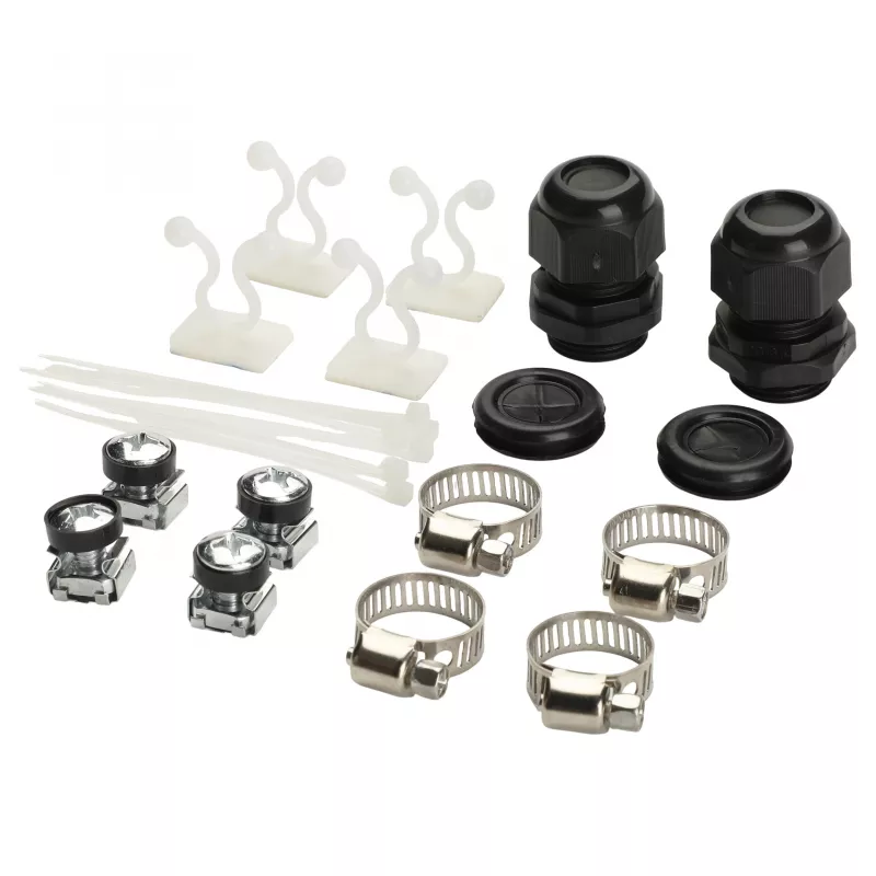 Equip 19 inch 1U glasvezel-space-box zonder paneel, staal zwart