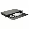 Equip 19 inch 1U glasvezel-space-box zonder paneel, staal zwart