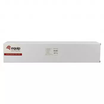 Equip 19-inch Kabelmanagement-paneel, 5 kunststof ringen, Staal, 1U, Zwart (RAL 9005)