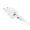 Equip 2-poorts USB-C PD3.0/USB-A GaN wandlader 20W, Wit, verpakking van 25 stuks
